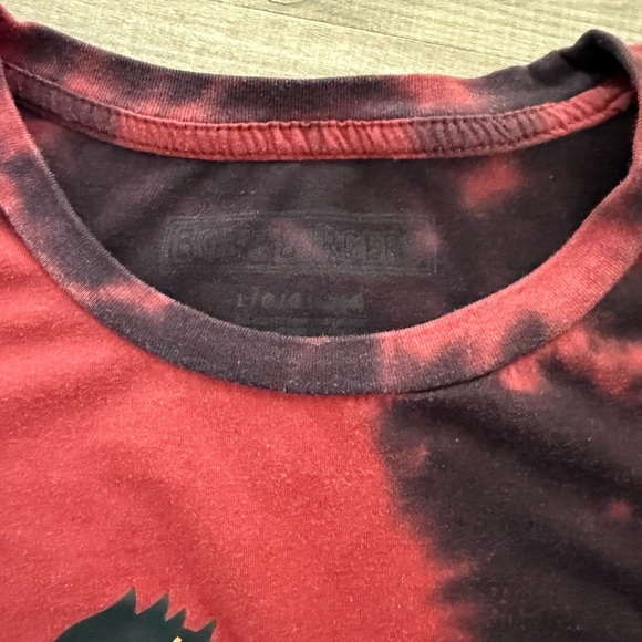 Vibrant Red and Black Cartoon Graphic Tee - Picture 2 of 3